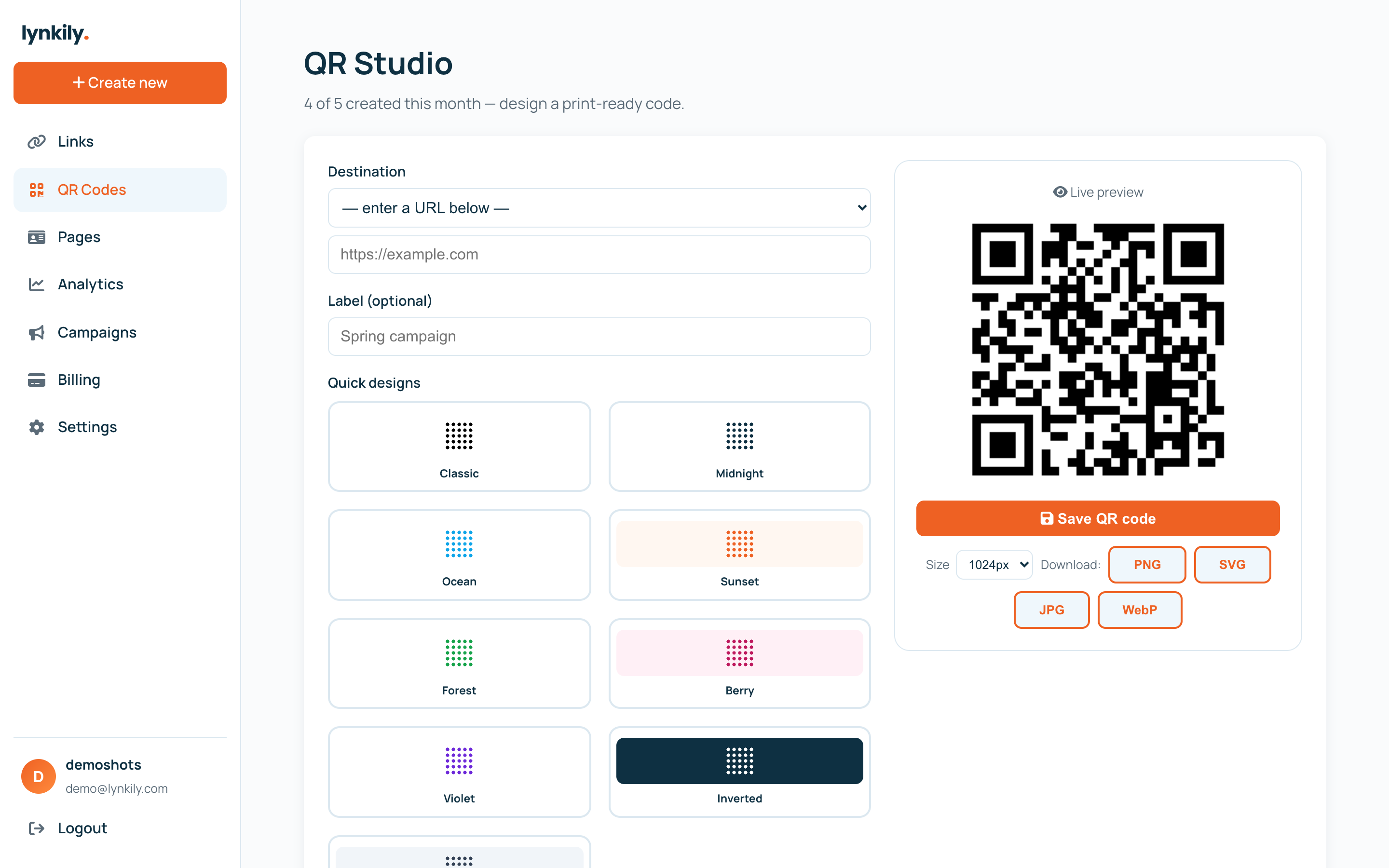 QR Code Studio screenshot